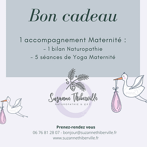 Bon cadeau Maternité : 1 bilan de vitalité et 5 séances de yoga